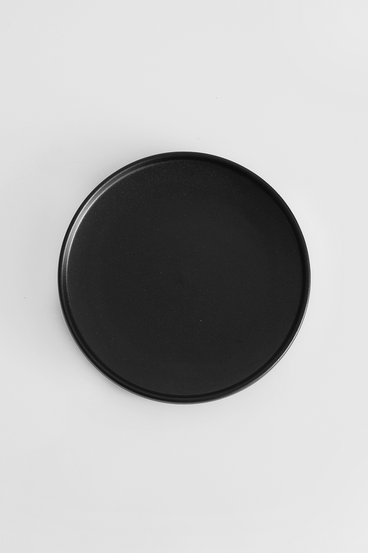 Zwarte luxe ontbijt bord (22 cm)