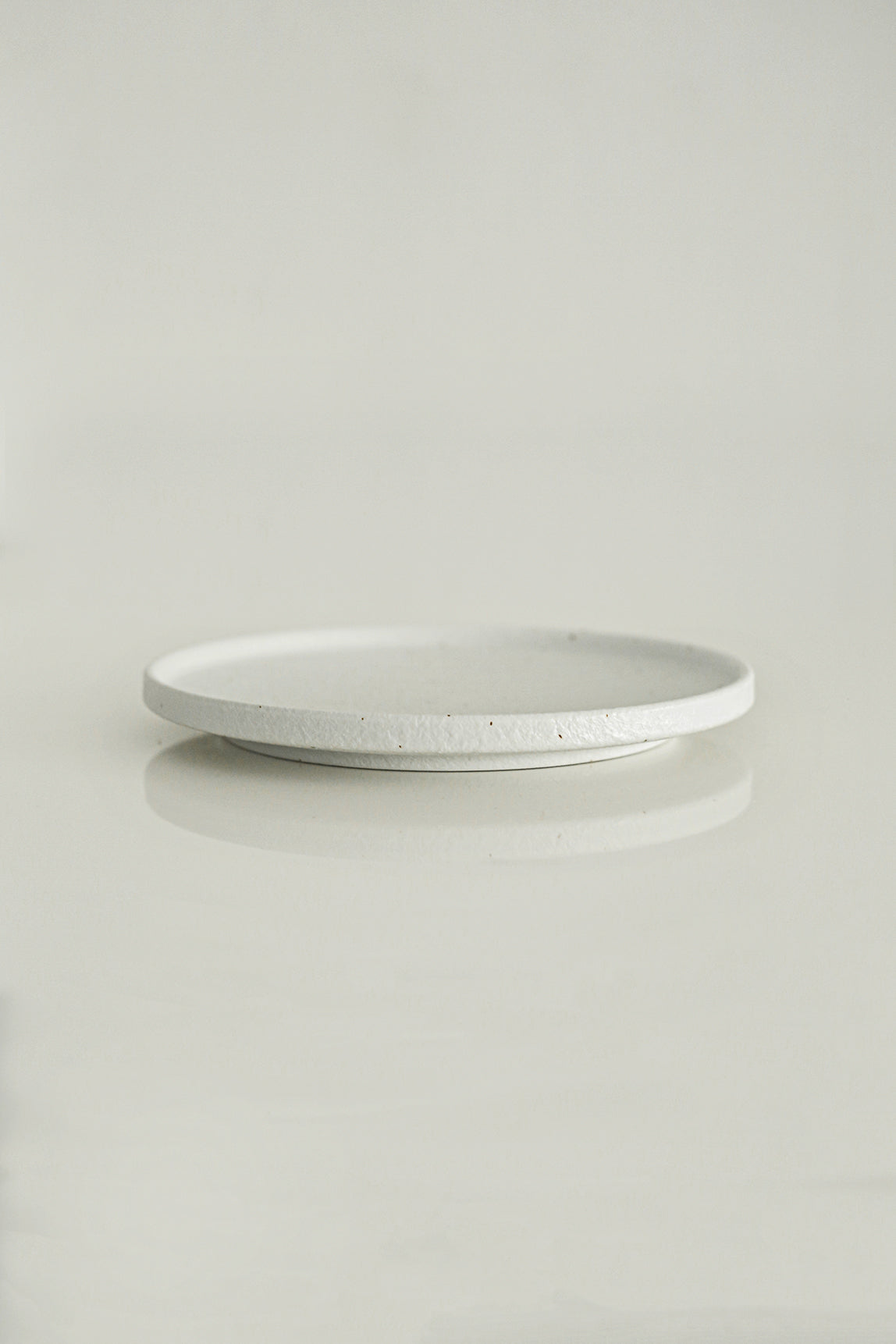 Luxe dinerbord - 28 cm - porselein wit met bruine stipjes